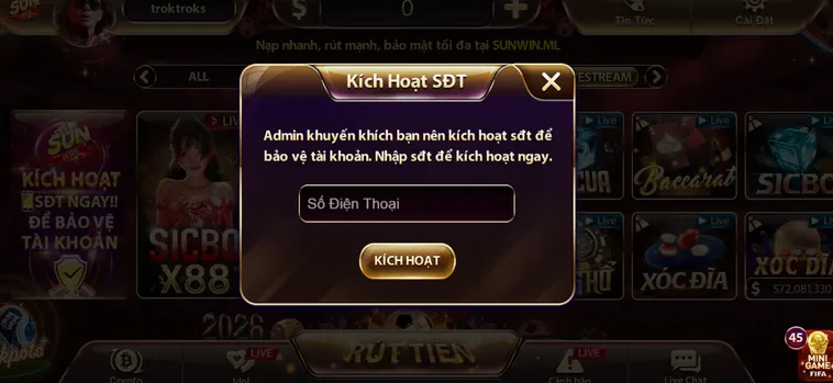 Kích Hoạt Số Điện Thoại Để Tăng Mức Độ Bảo Mật Cho Tài Khoản Của Bạn
