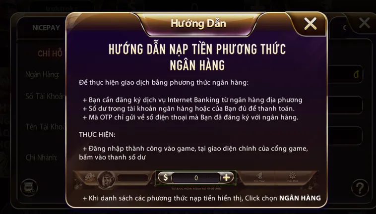 Cách Nạp Tiền SunWin Siêu Tốc Qua Tài Khoản Ngân Hàng Giúp Game Thủ Gia Tăng Vốn Cược Hiệu Quả